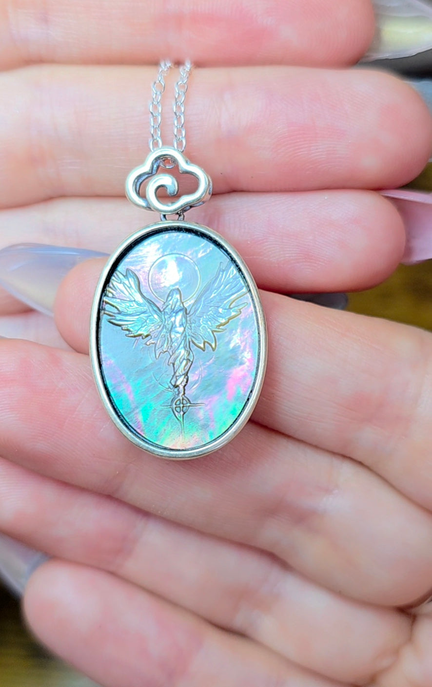 Black Shell Fallen Angel Pendant
