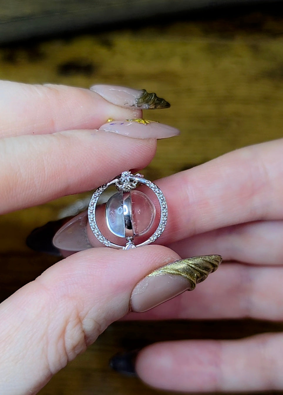 Spinning Meteorite Pendant