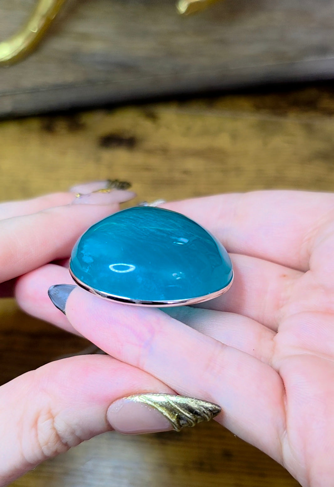 Large Amazonite Pendant