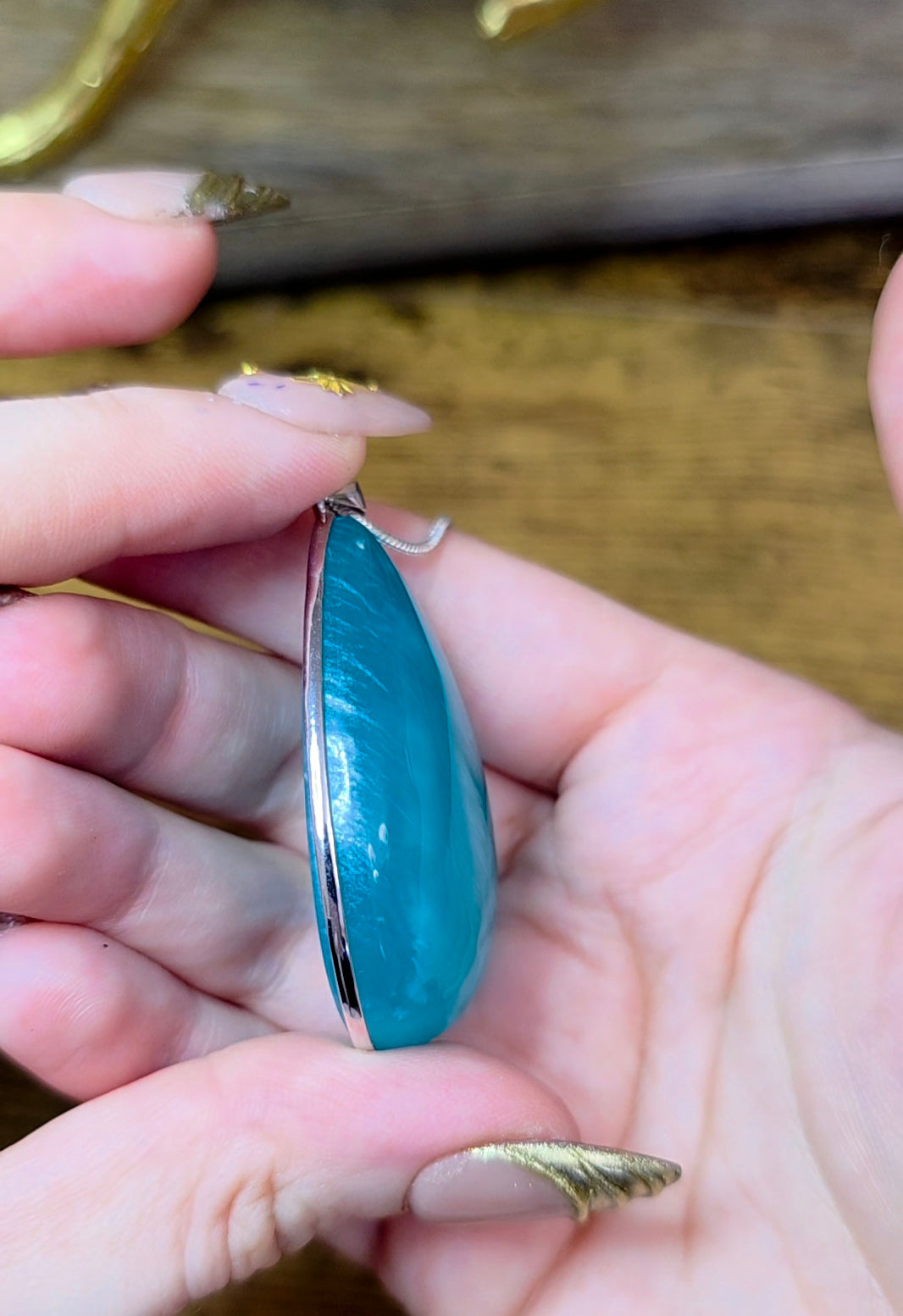 Large Amazonite Pendant