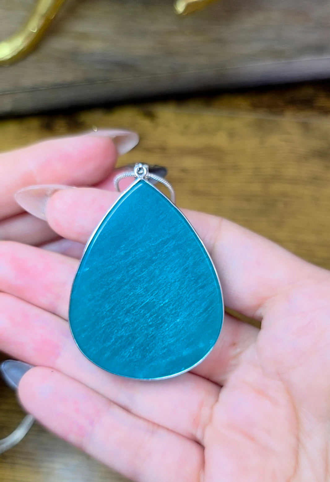Large Amazonite Pendant