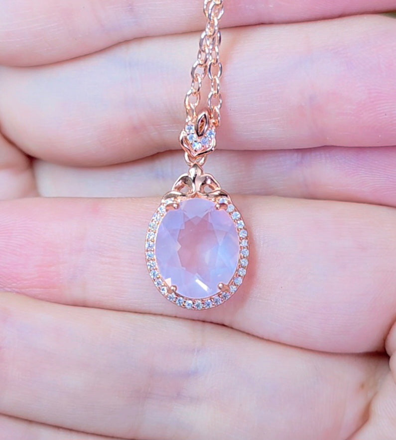 Dainty Rose Quartz Pendant