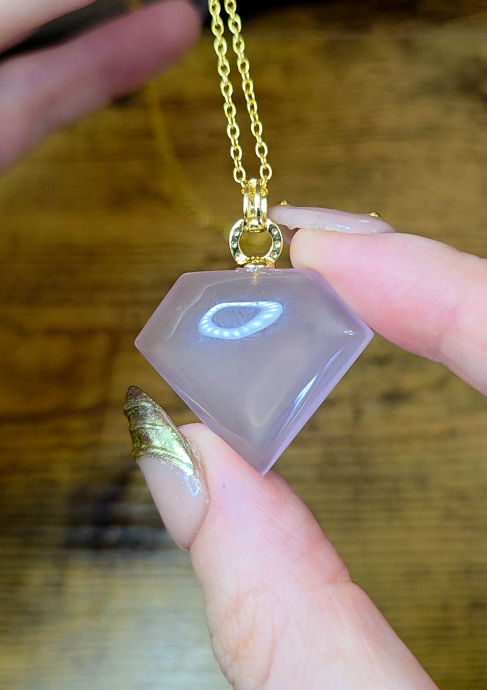 Rose Quartz "Pink Diamond" Pendant