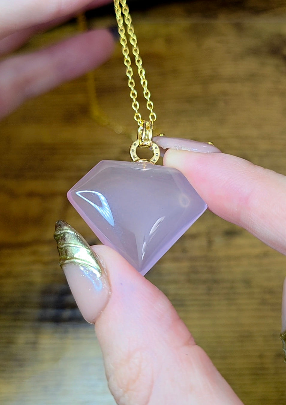 Rose Quartz "Pink Diamond" Pendant