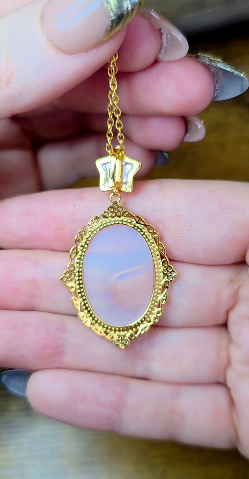 Pink Shell Celestial Goddess Pendant