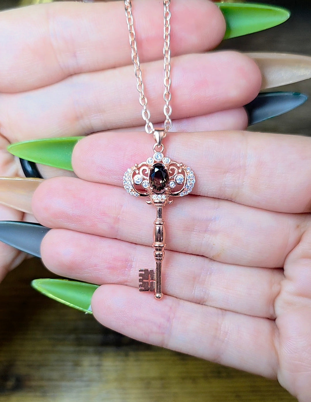 Smokey Quartz Key Pendant