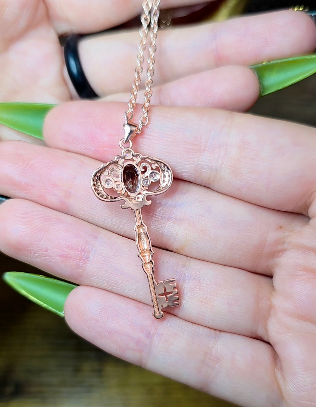 Smokey Quartz Key Pendant