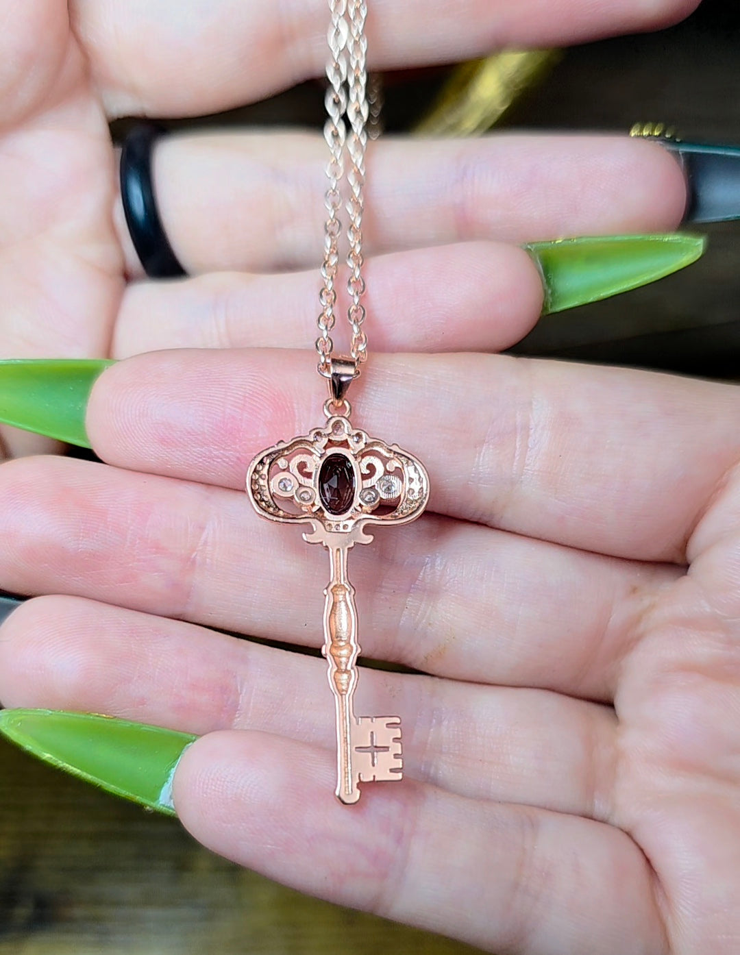 Smokey Quartz Key Pendant