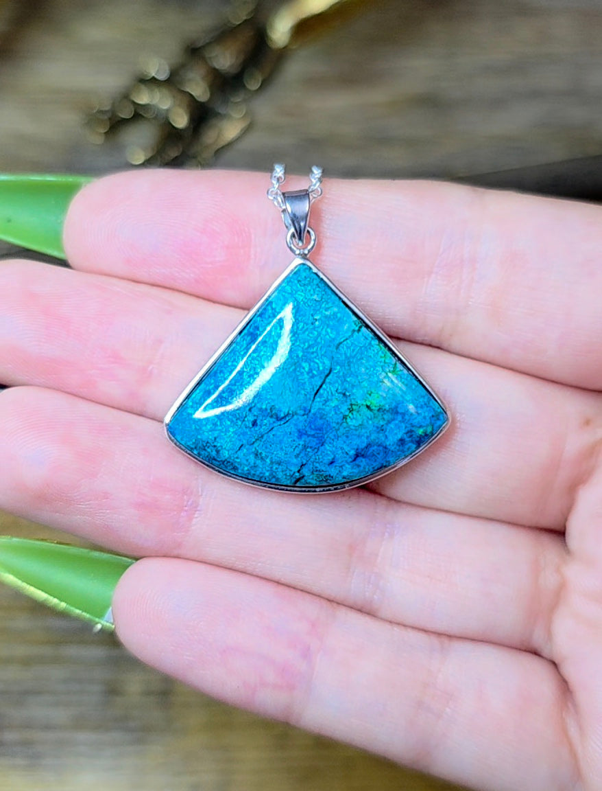 Arizona Turquoise Fan Pendant