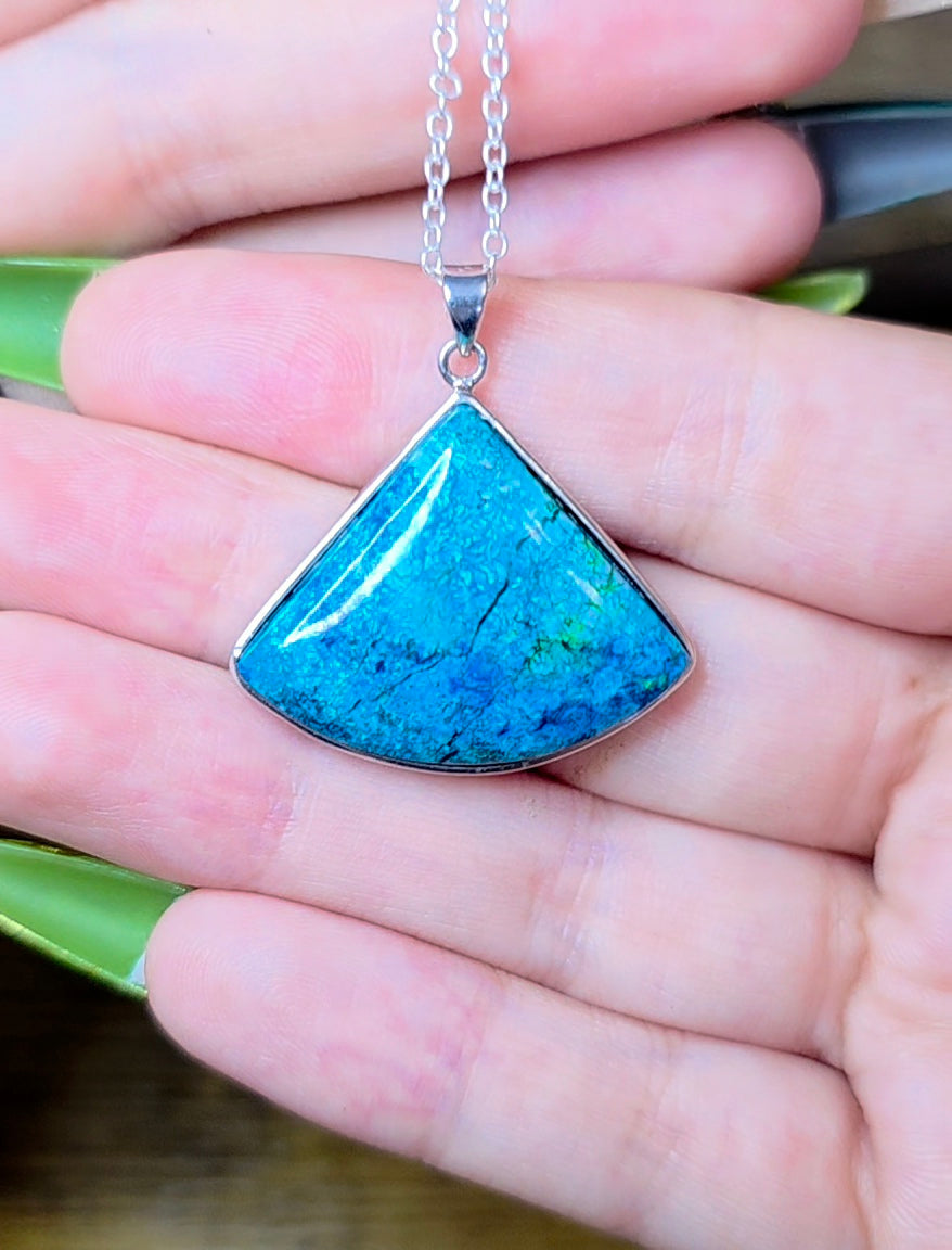 Arizona Turquoise Fan Pendant