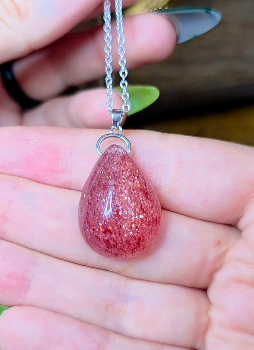Strawberry Quartz Pendant