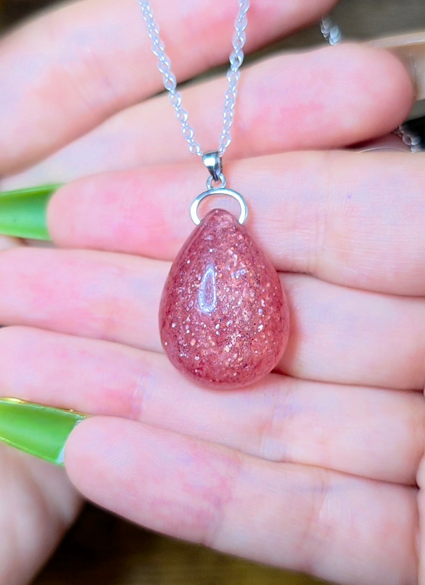 Strawberry Quartz Pendant
