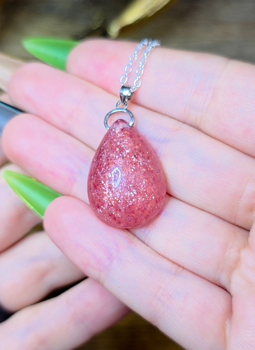 Strawberry Quartz Pendant