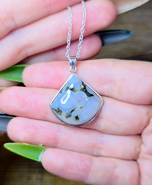 Sea Jasper Fan Pendant