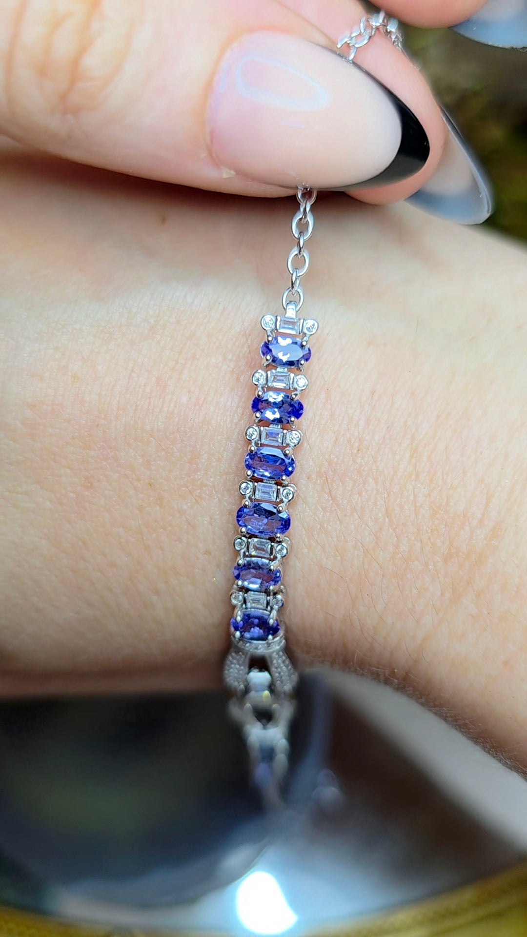 Tanzanite Sterling Silver Bracelet