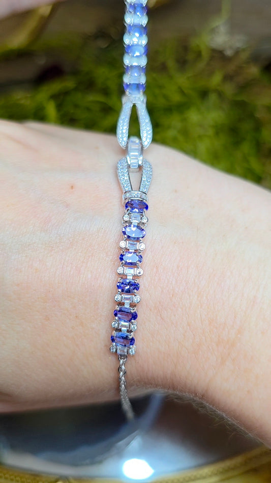 Tanzanite Sterling Silver Bracelet
