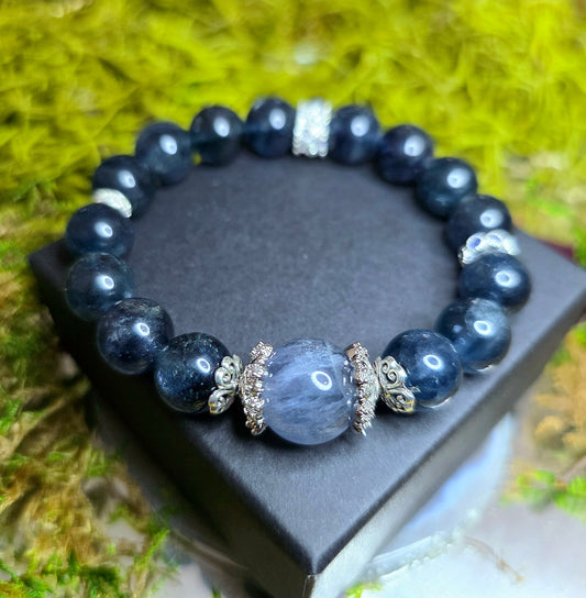 10mm Blue Fluorite Stretch Bracelet