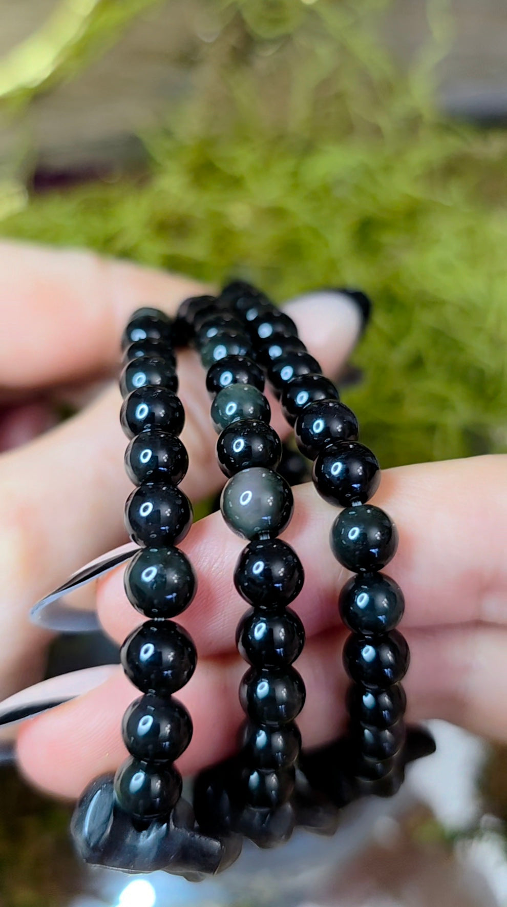 7mm Obsidian Stretch Bracelet