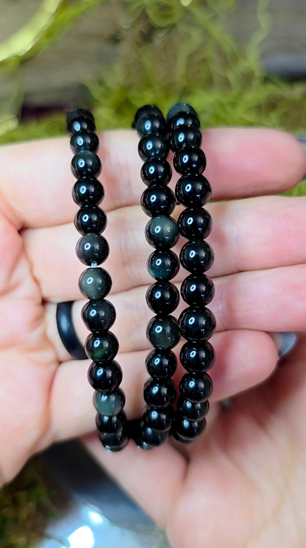 7mm Obsidian Stretch Bracelet