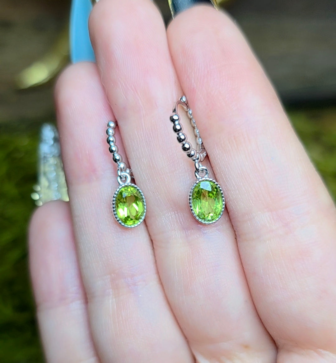 Peridot Hoop Earrings