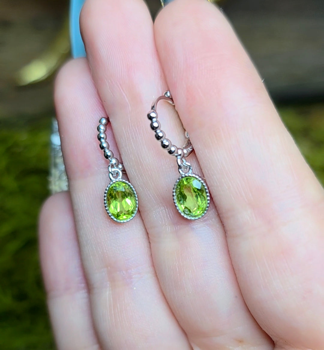 Peridot Hoop Earrings