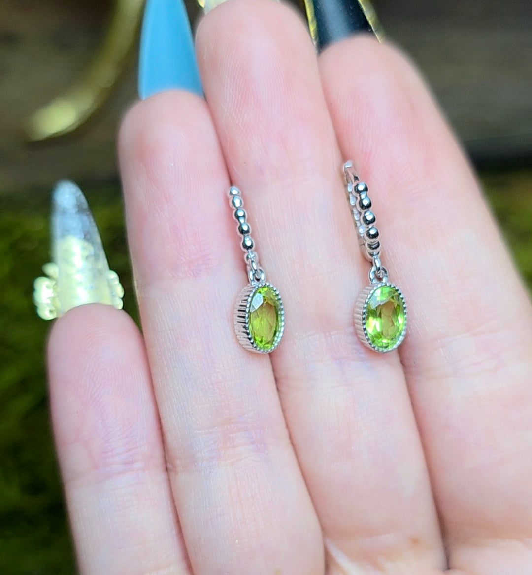 Peridot Hoop Earrings