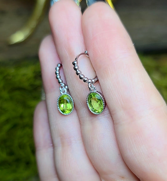 Peridot Hoop Earrings