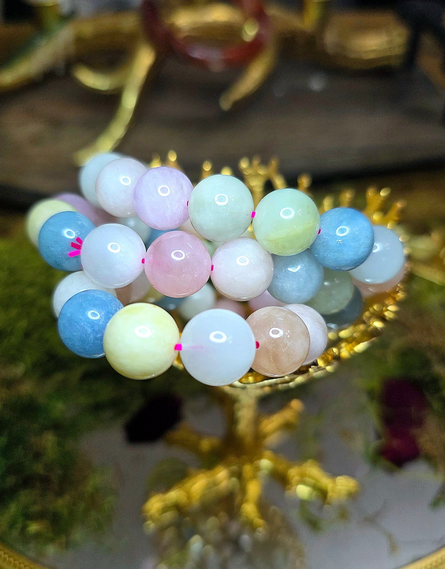 12mm Morganite Stretch Bracelet