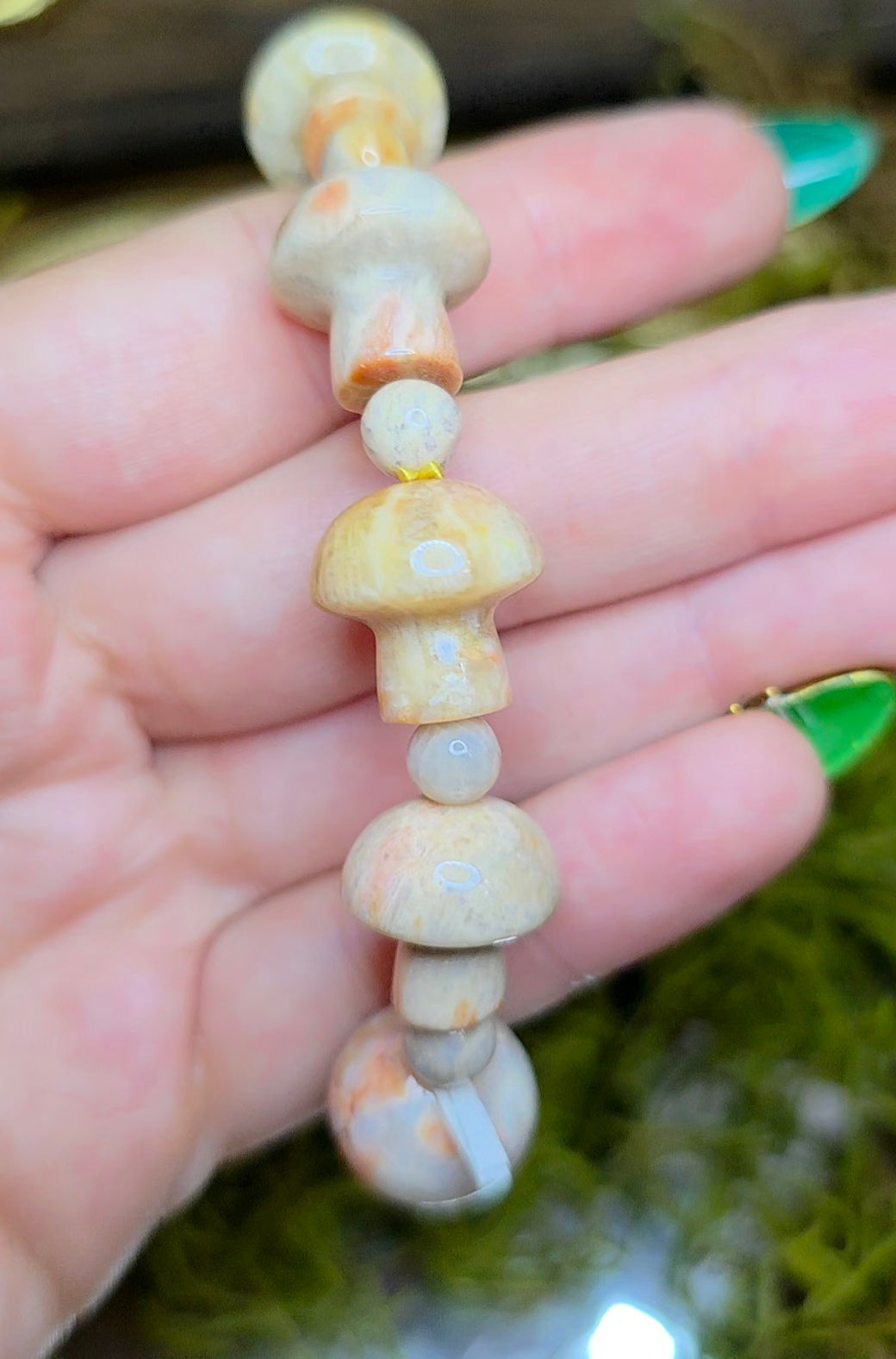 Agatized Coral Stretch Bracelet