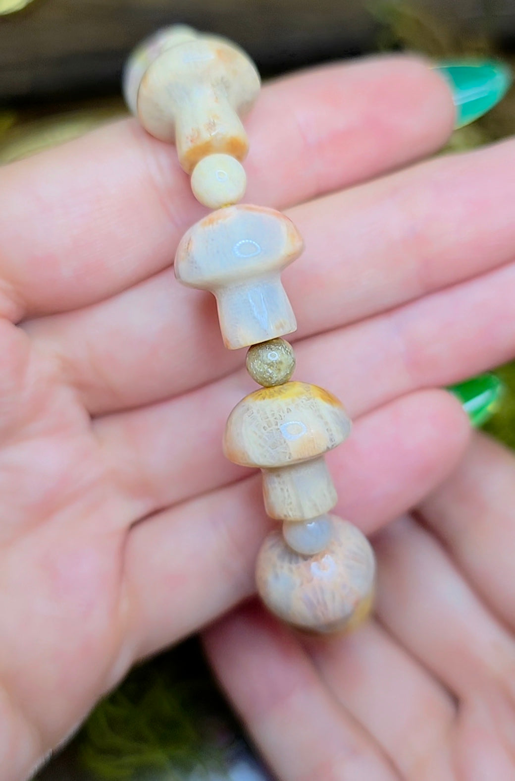 Agatized Coral Stretch Bracelet