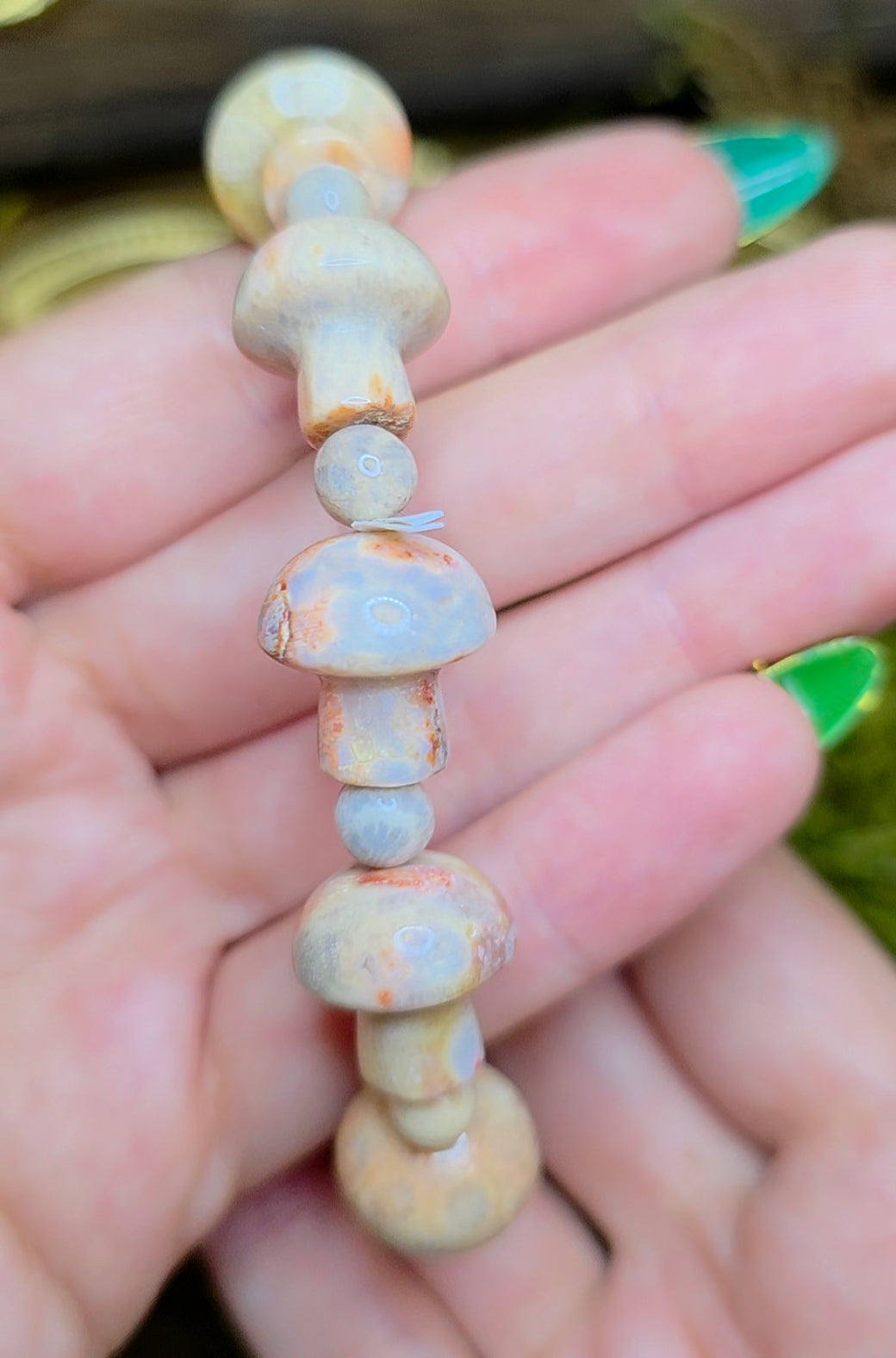 Agatized Coral Stretch Bracelet