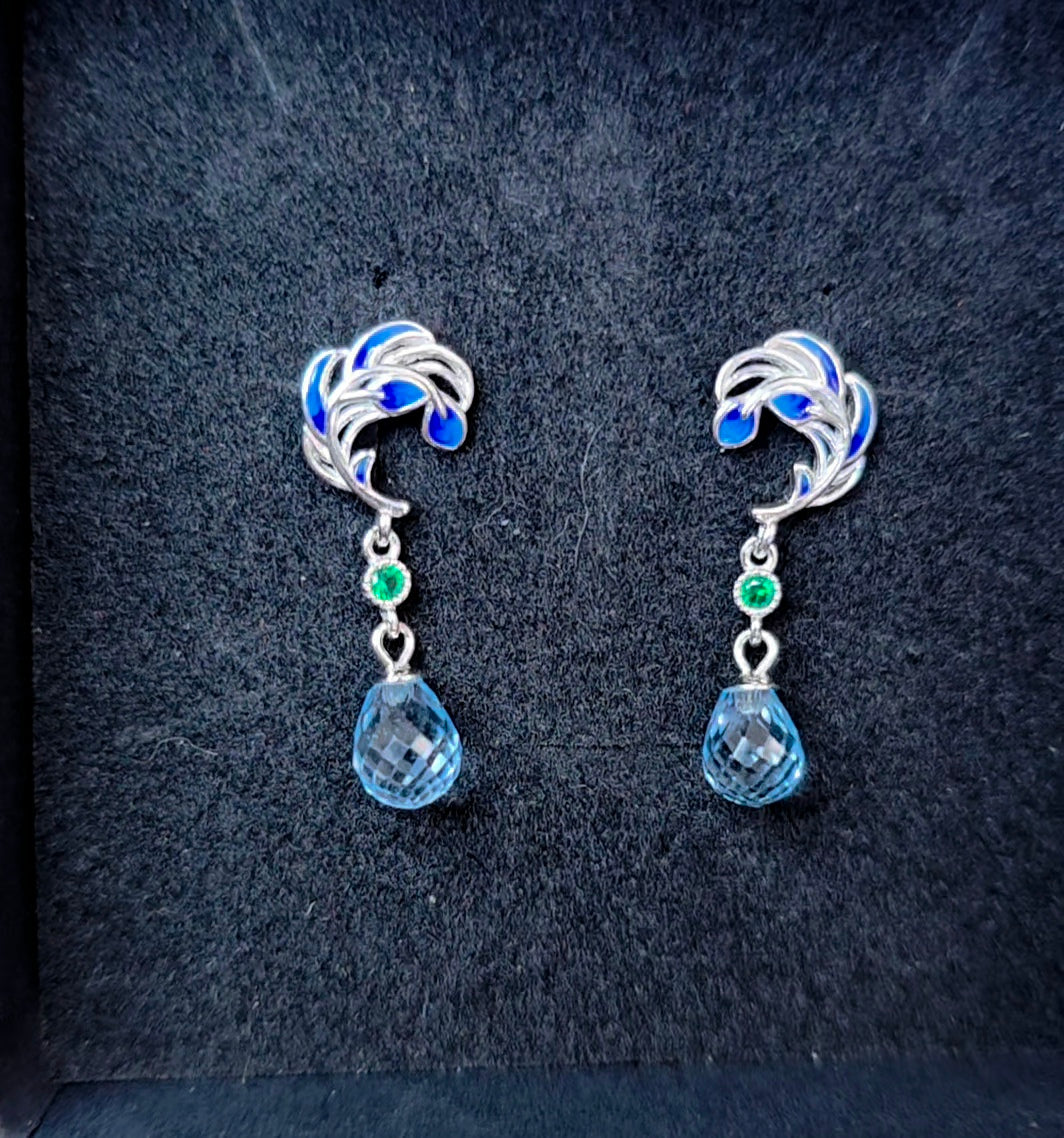 Aquamarine Drop Earrings