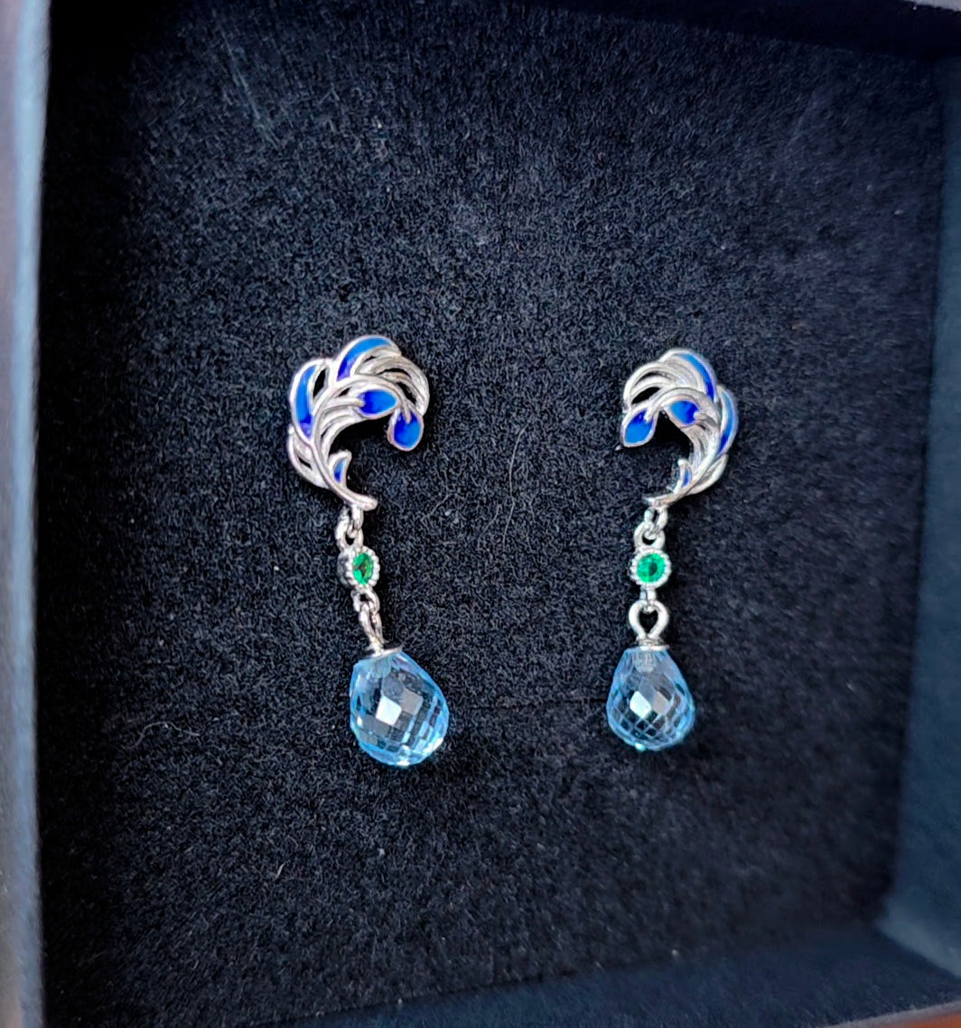 Aquamarine Drop Earrings