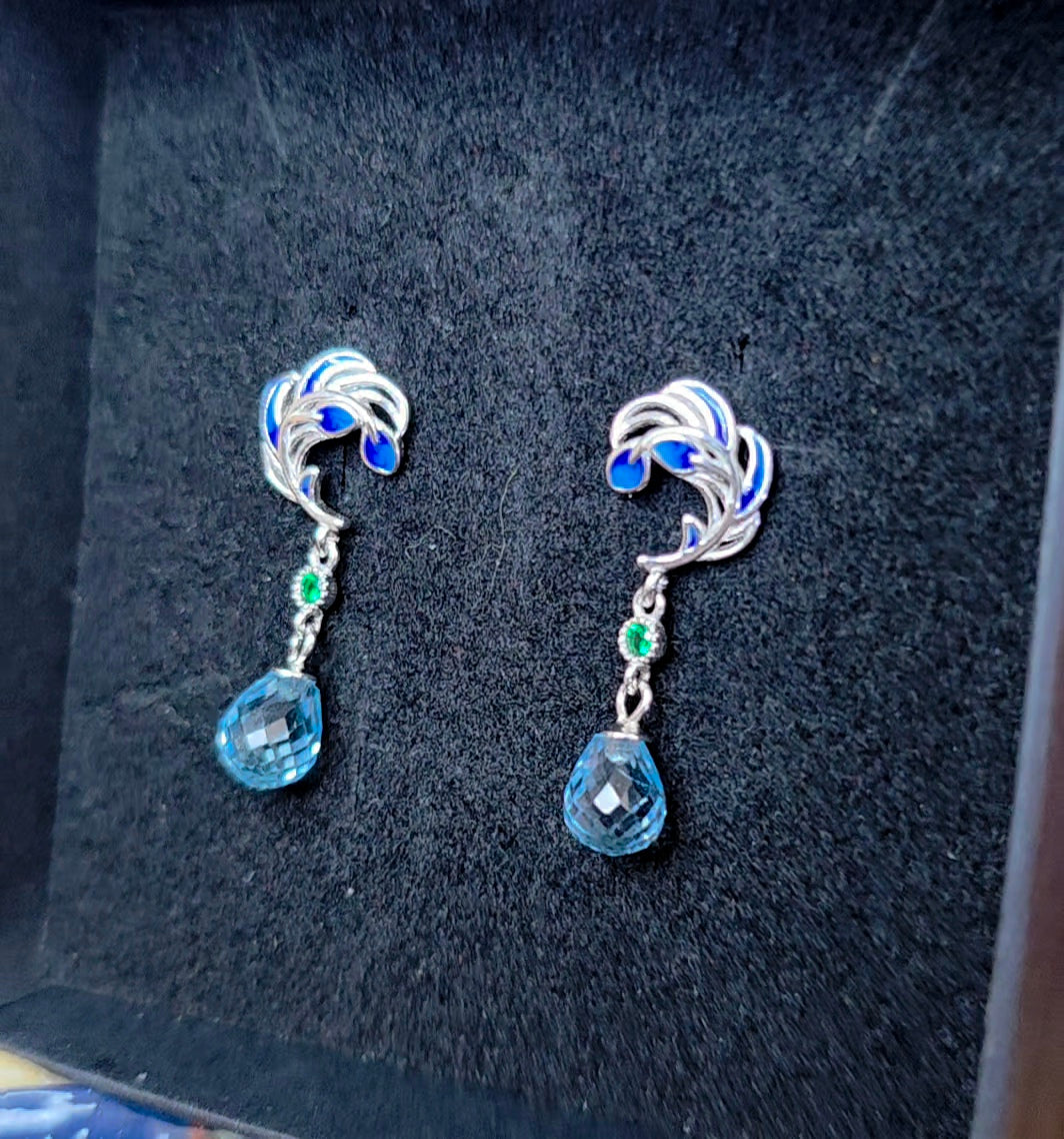 Aquamarine Drop Earrings