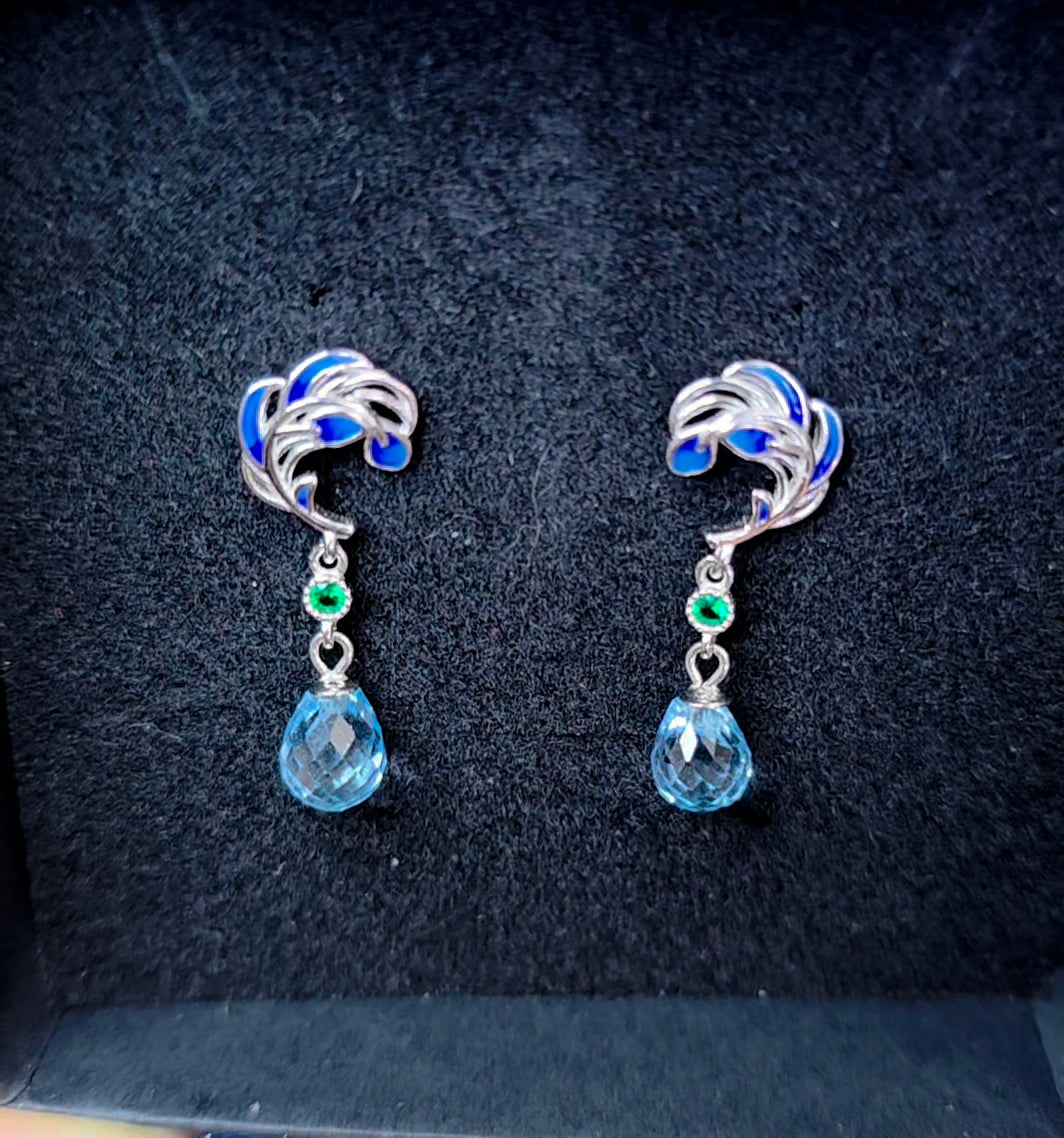 Aquamarine Drop Earrings