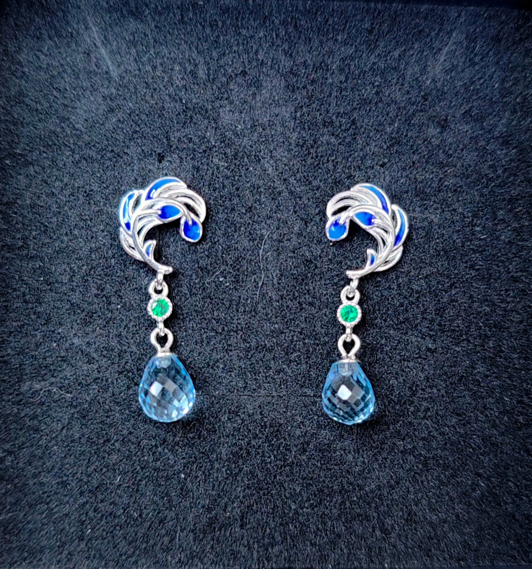Aquamarine Drop Earrings