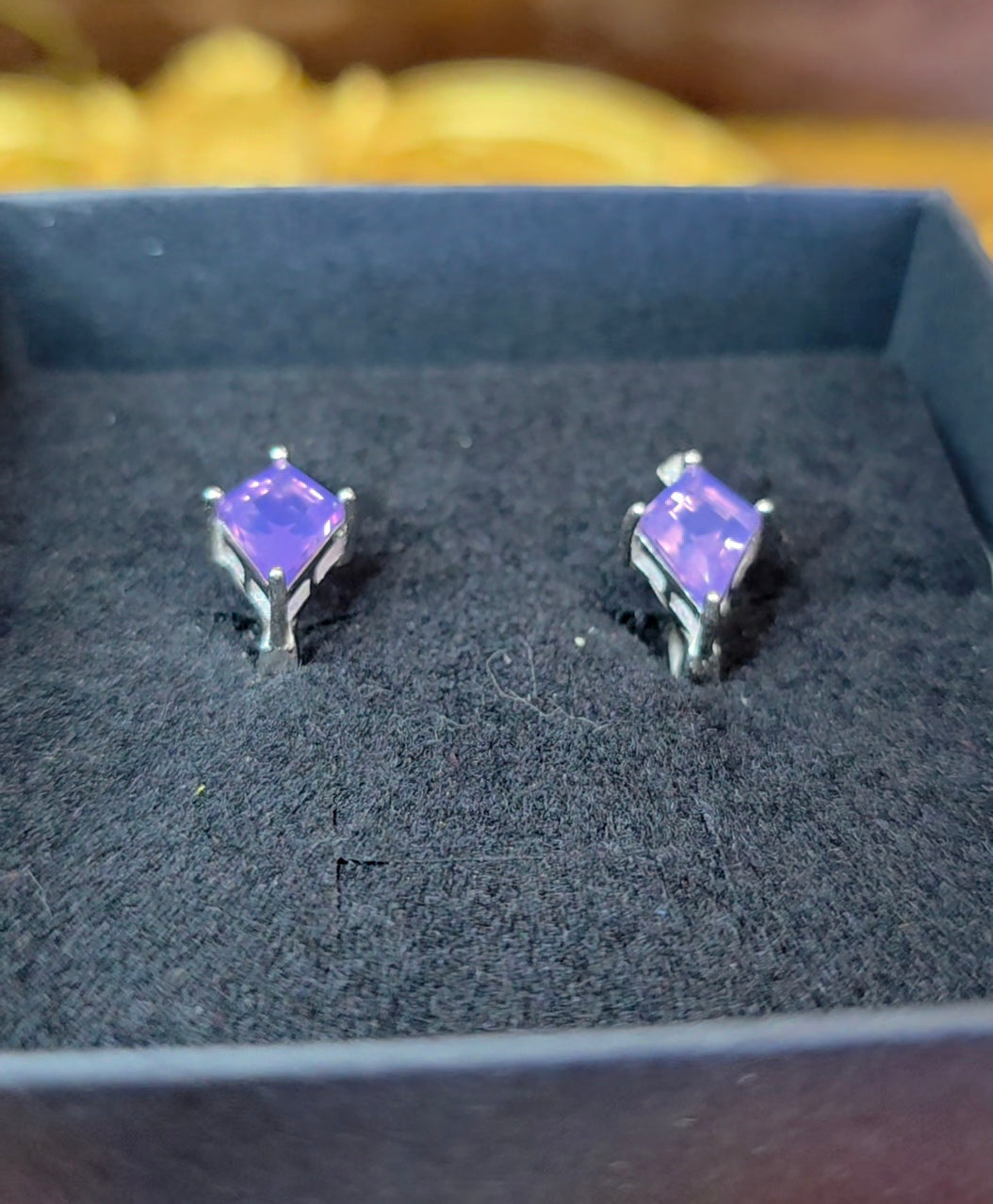 Lavender Moon Quartz Kite Earrings