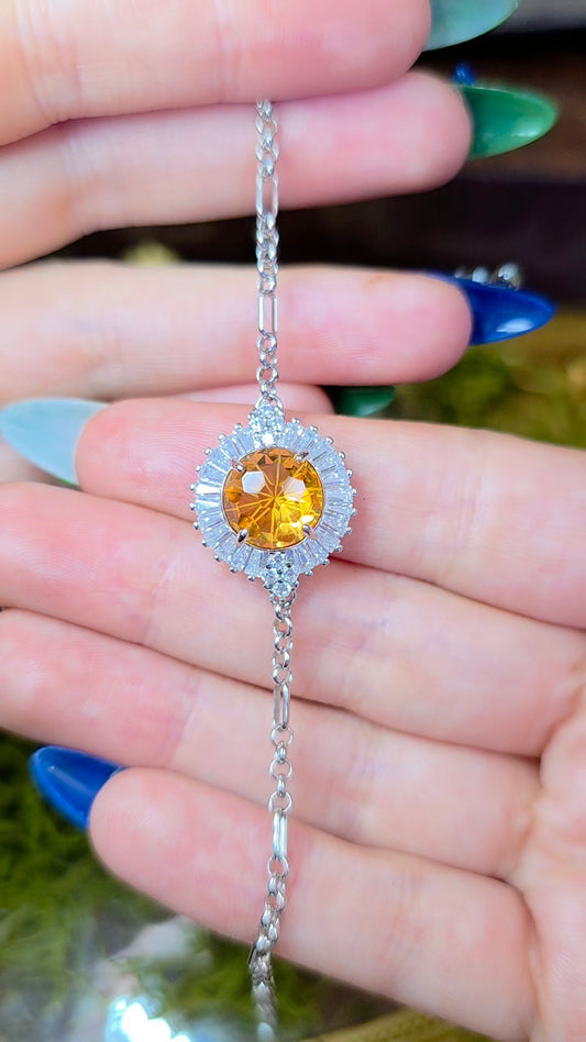 Citrine Sterling Silver Bracelet