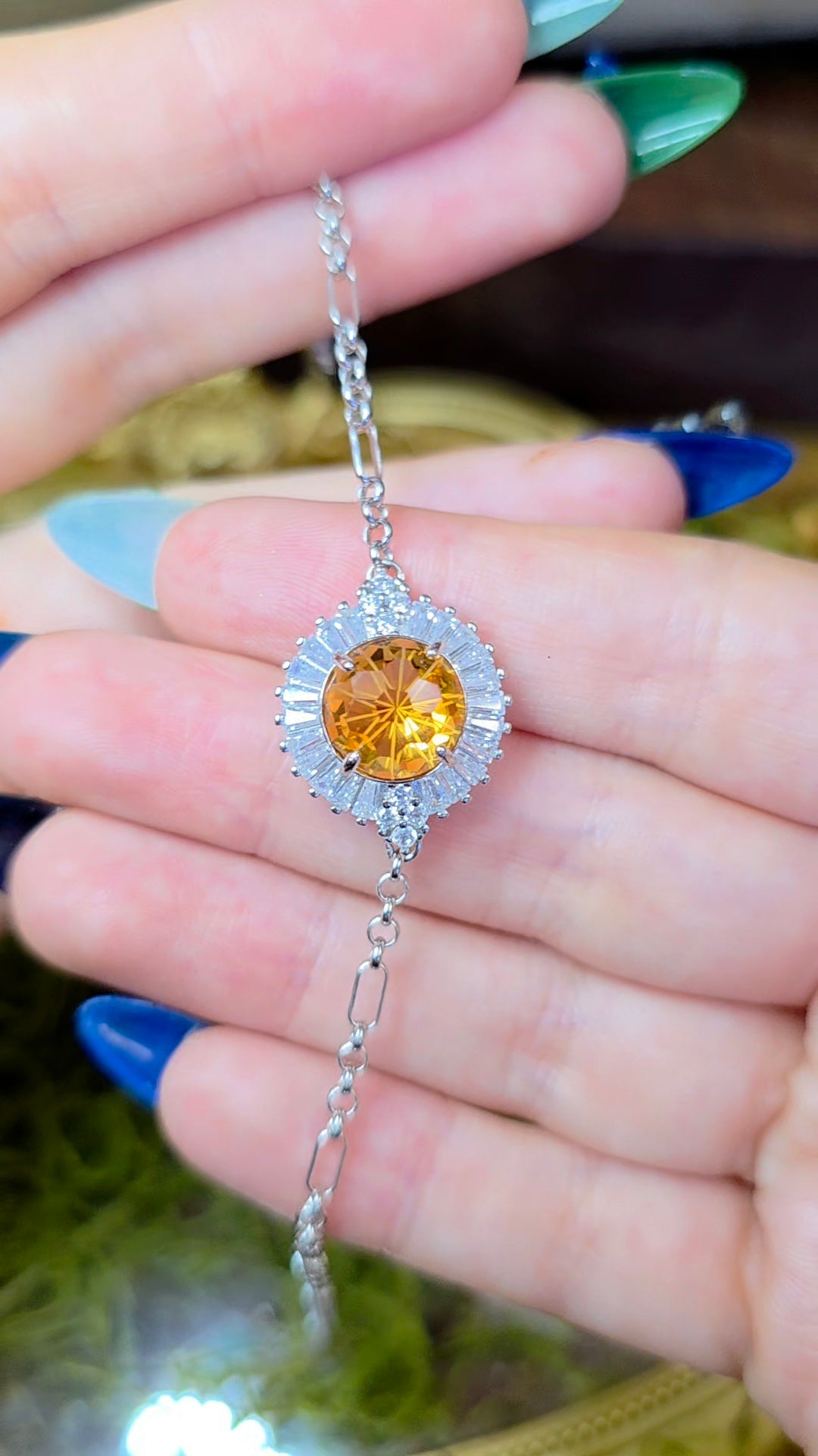 Citrine Sterling Silver Bracelet