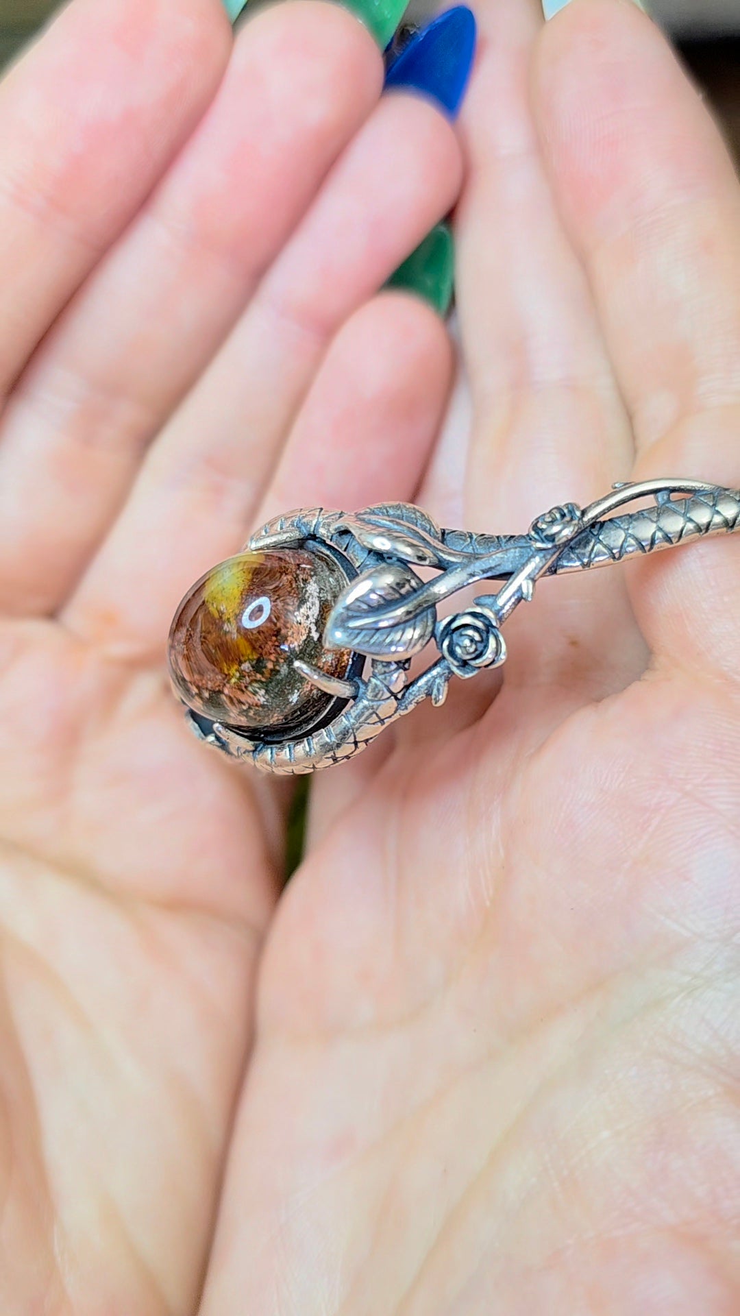 Garden Quartz Sterling Silver Bangle
