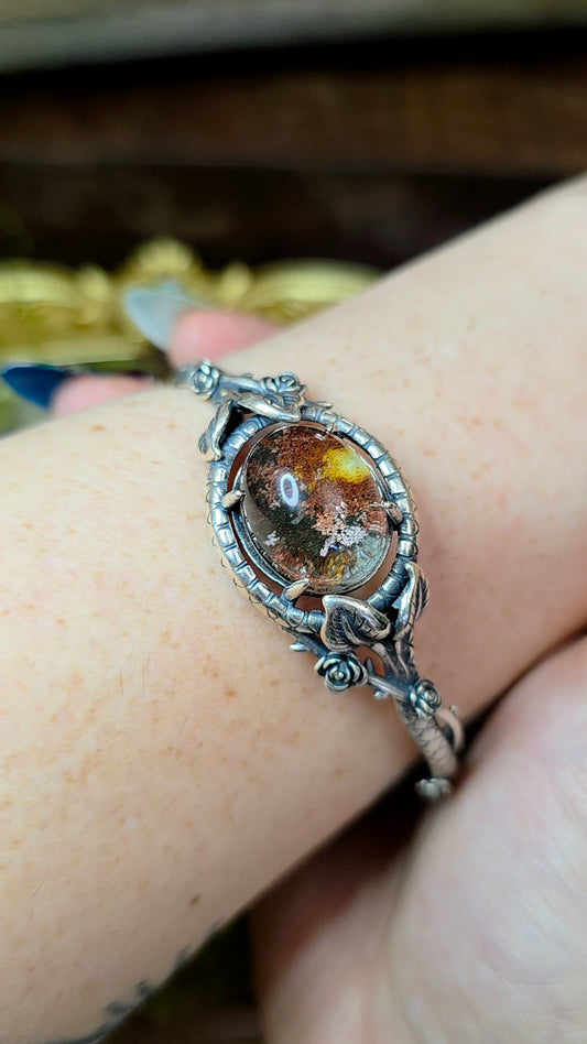 Garden Quartz Sterling Silver Bangle