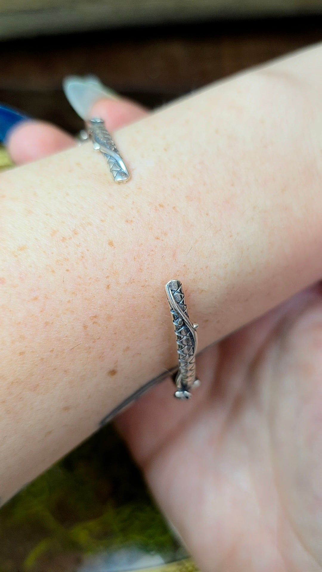 Garden Quartz Sterling Silver Bangle