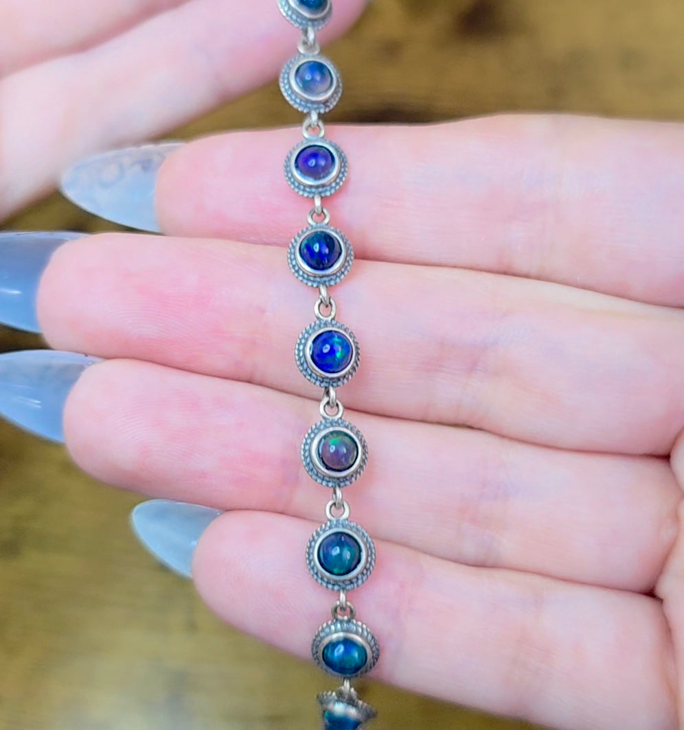 Black Opal Sterling Silver Bracelet B