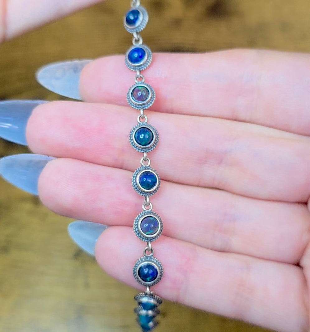 Black Opal Sterling Silver Bracelet B