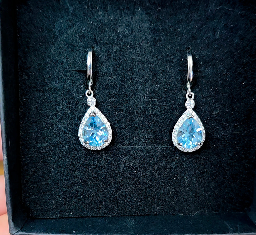 Blue Topaz Earrings