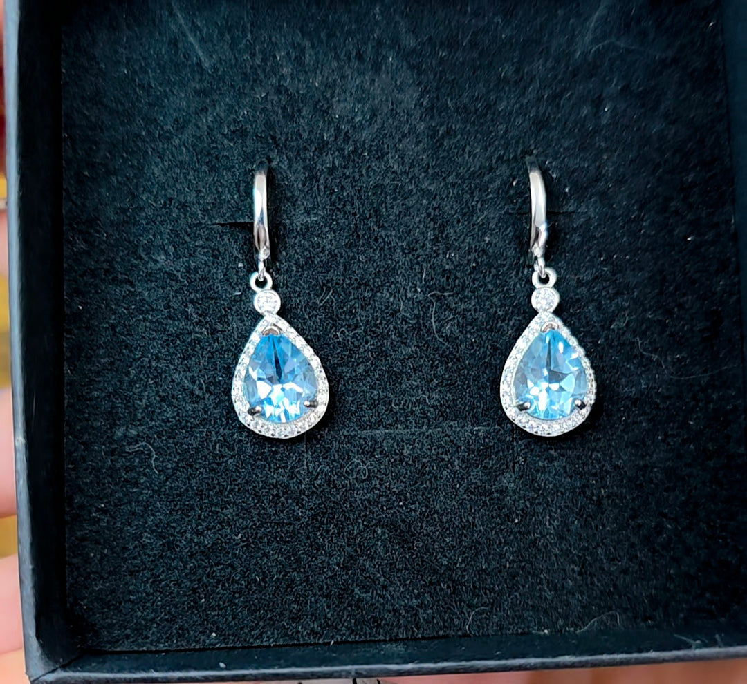 Blue Topaz Earrings