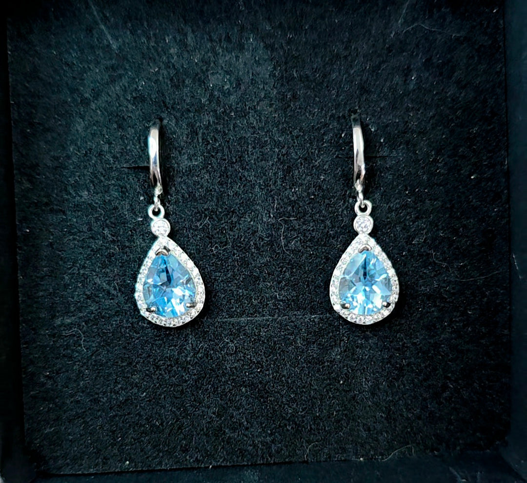 Blue Topaz Earrings