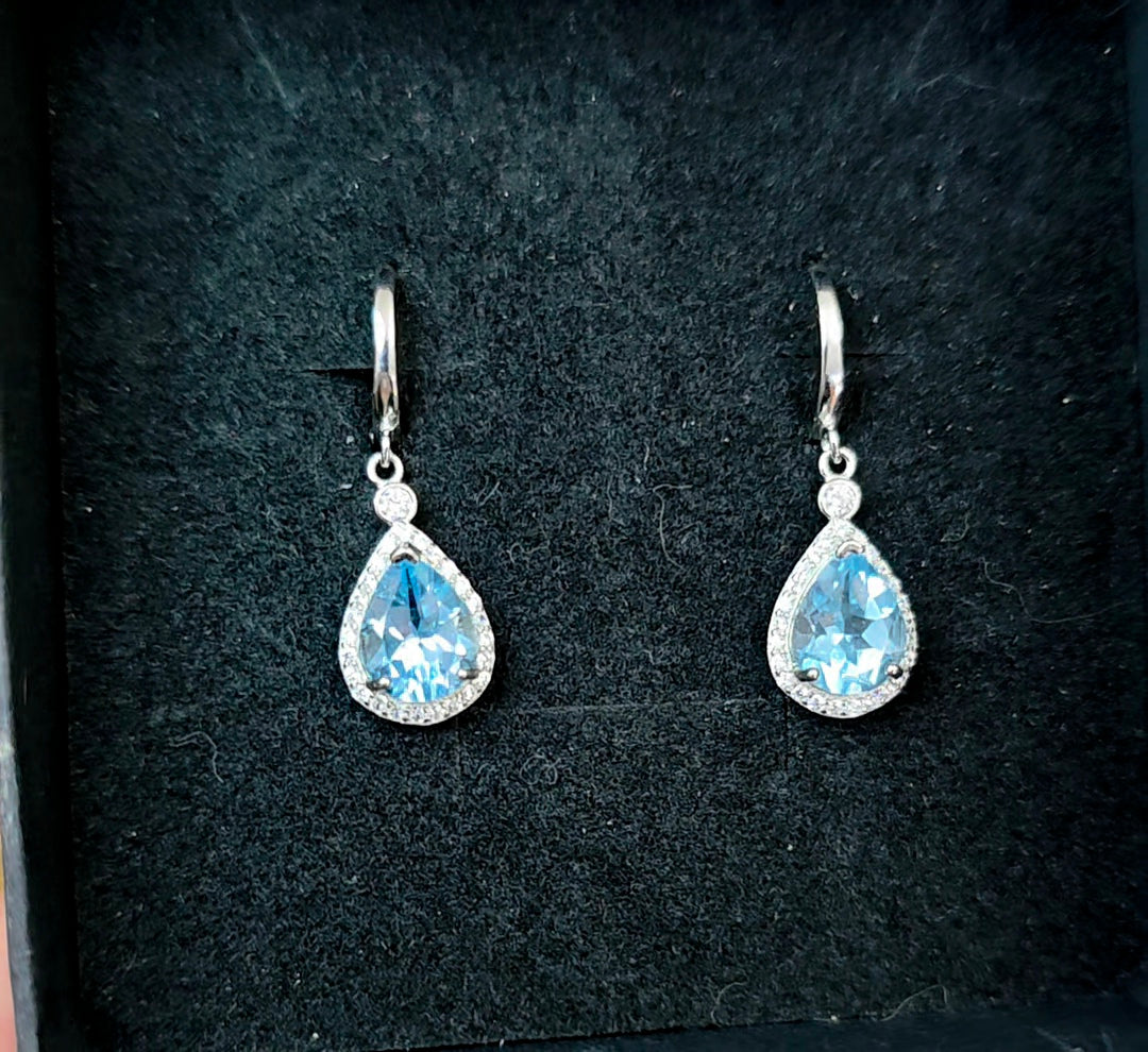 Blue Topaz Earrings