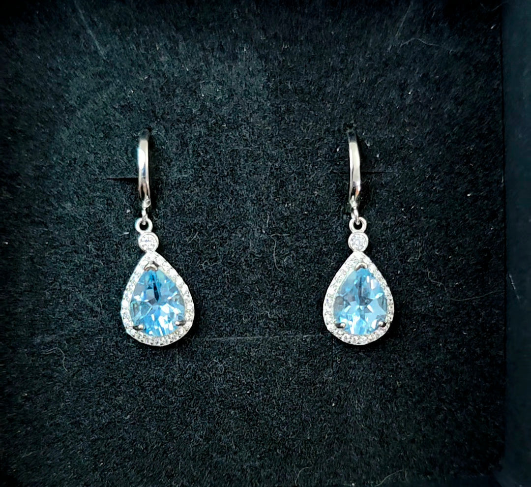 Blue Topaz Earrings