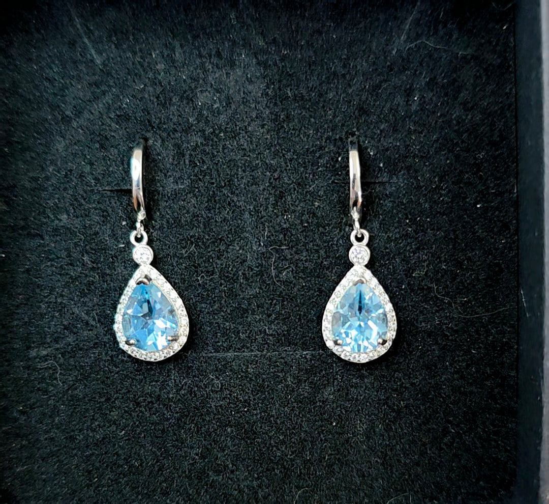 Blue Topaz Earrings